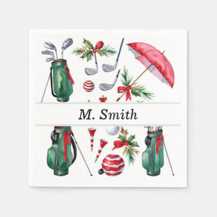 Golf equipment Christmas Decoration golfer party Napkins