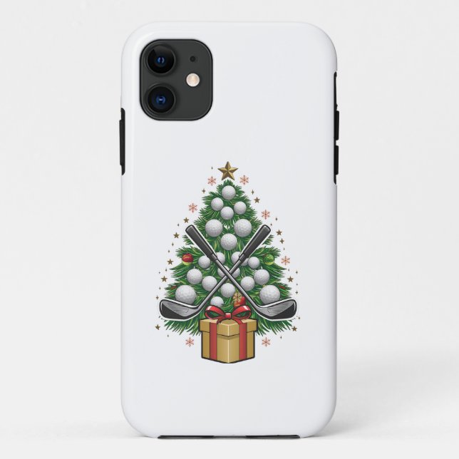 Golf Equipment Christmas Tree Christmas Golf Case-Mate iPhone Case (Back)