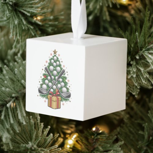Golf Equipment Christmas Tree Christmas Golf Cube Ornament