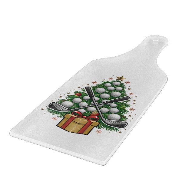 Golf Equipment Christmas Tree Christmas Golf Cutting Board (Corner)
