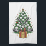 Golf Equipment Christmas Tree Christmas Golf Kitchen Towel<br><div class="desc">Golf Equipment Christmas Tree Christmas Golf</div>