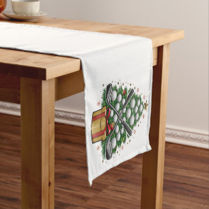Golf Equipment Christmas Tree Christmas Golf Short Table Runner