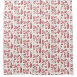 Golf Equipment for Lady Golfer Pink themed Shower Curtain