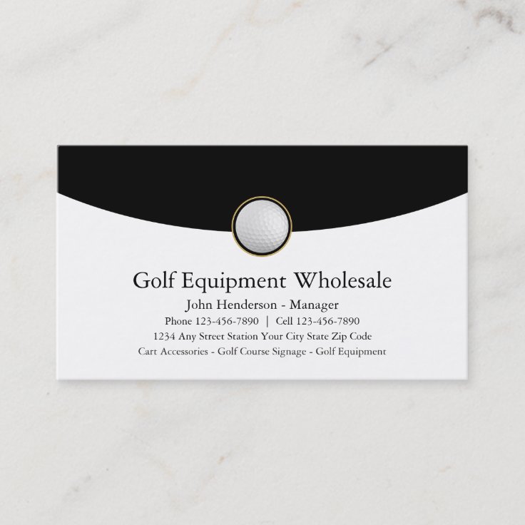 Golf Equipment Wholesale Business Cards Zazzle