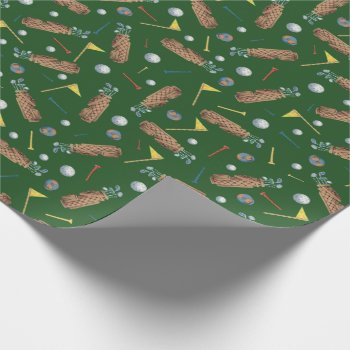 Golf Equipment Wrapping Paper by ilovedigis at Zazzle