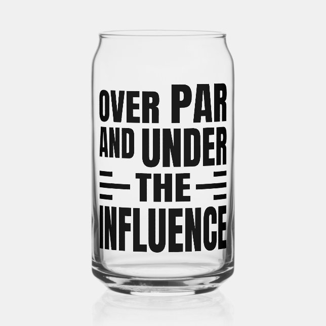 Golf Etched Can Glass (Front)