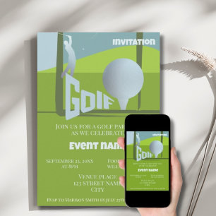 Golf event par-tee golfing Invitation