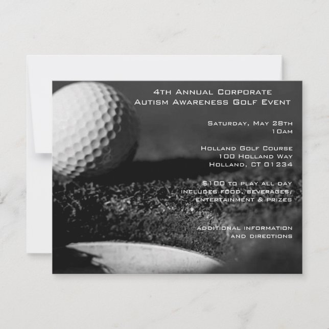 Golf Event Party Invitations (Front)