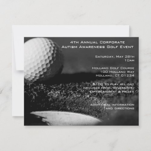 Golf Event Party Invitations
