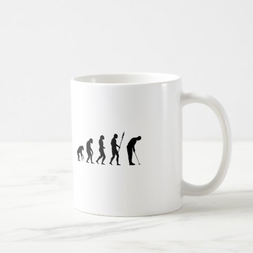 golf evolution coffee mug