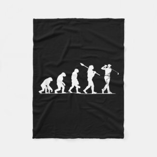 Golf Evolution Funny Golfer Gift Fleece Blanket