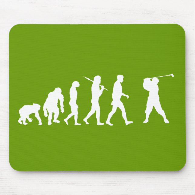 Golf Evolution golfers golfing club house gift Mouse Pad (Front)