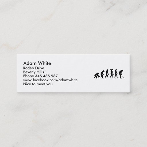 Customizable Golf evolution business card templates