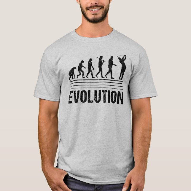 Golf Evolution - Vintage Retro T-Shirt (Front)