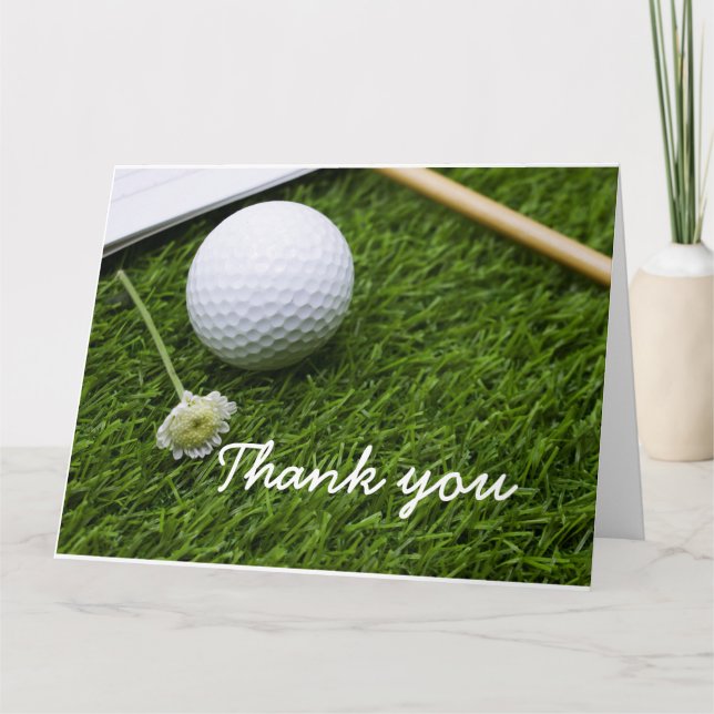 Golf Fairway Gratitude: A Golf-Themed Thank You Card (Front)