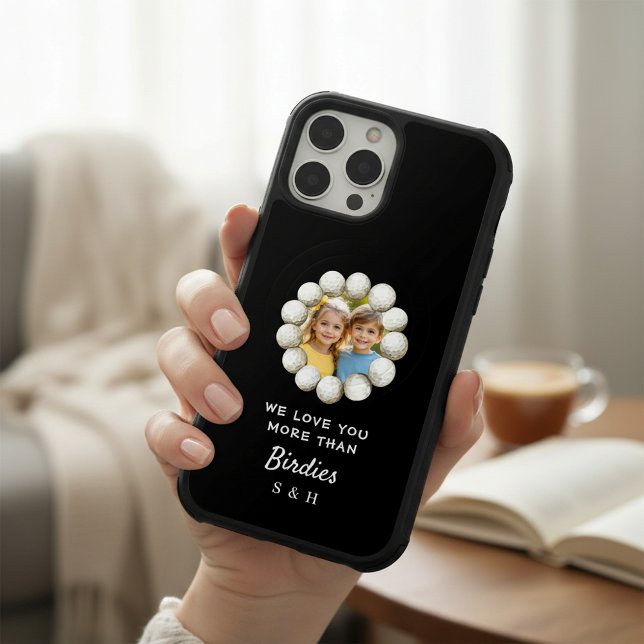 Golf Family Photo Birdies Phrase Black Design Otterbox iPhone Case (Creator Uploaded)