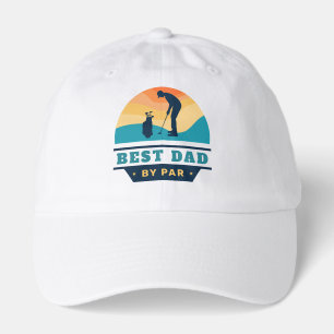 Golf Fan Best Dad By Par Retro Custom Hat