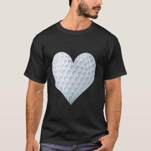 Golf fan or golfer love heart design T-Shirt