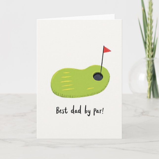 Golf Fathers Day Art Card (Front)