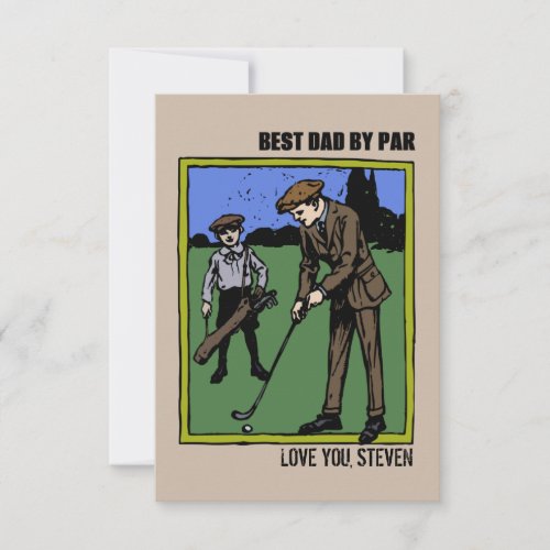 Golf fathers day cards Golfer Sports