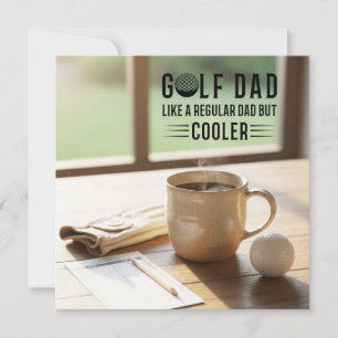 Golf Father's Day Golf dad is cooler Holiday Card