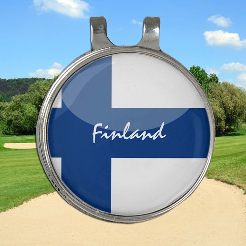 Golf Finland  Finnish Flag Hat clip Ball Marker