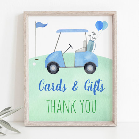 Golf First Birthday Par-tee Cards & Gifts Sign
