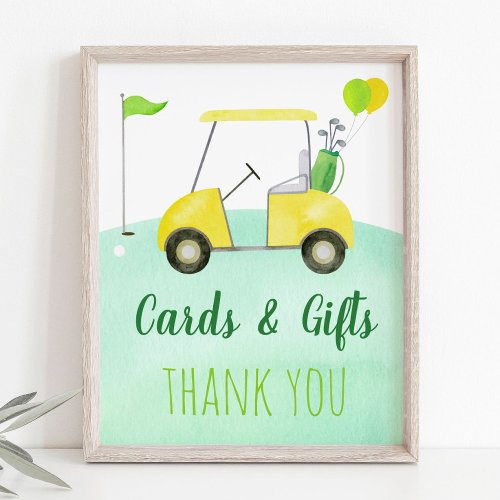 Golf First Birthday Par_tee Cards  Gifts Sign