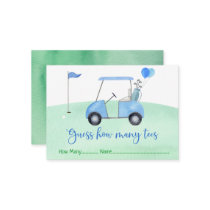 Golf First Birthday Par-tee Guess How Many Game Enclosure Card