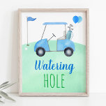 Golf First Birthday Par-tee Watering Hole Sign at Zazzle