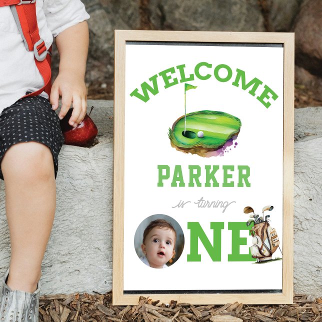Golf First Birthday Partee Welcome Sign (Creator Uploaded)
