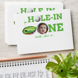 Golf First Birthday Photo Partee Envelope