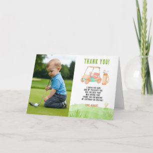 Golf First Year Birthday Thank you