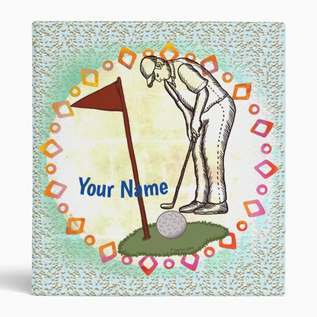 Golf Flag 3 Ring Binder (Front)