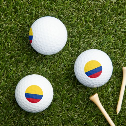 Golf  Flag  Bandera de Colombia Golf Balls
