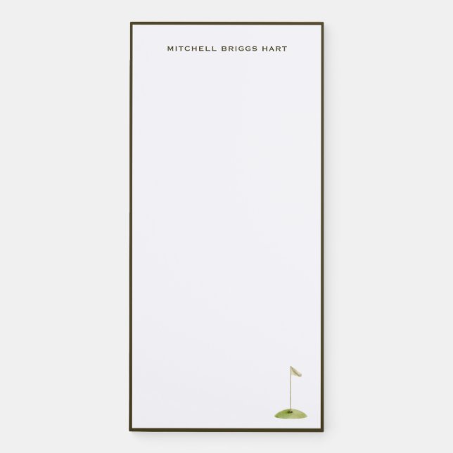 Golf Flag Magnetic Notepad (Front)