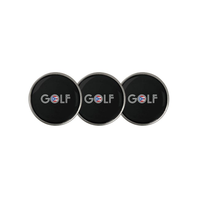 Golf flag of Puerto Rico Ball Marker (3 Up)