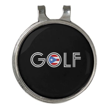 Golf Flag Of Puerto Rico Golf Hat Clip by nuestraherenciaco at Zazzle
