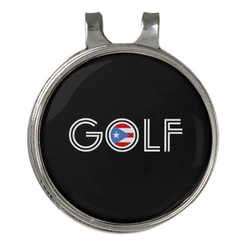 Golf flag of Puerto Rico Golf Hat Clip