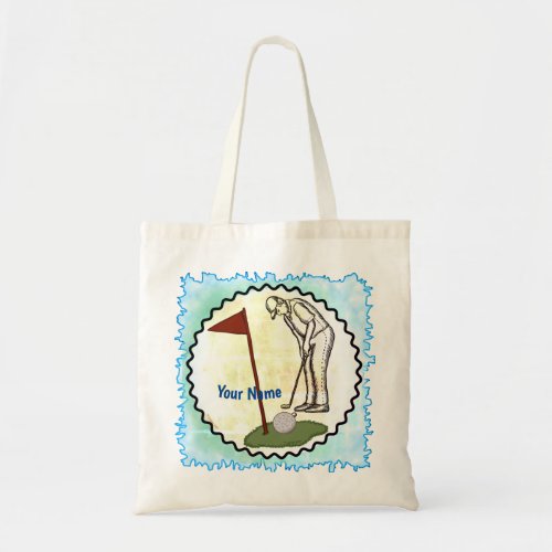 Golf Flag Tote Bag