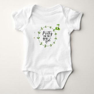 Golf flag with pretty on the new year  baby bodysuit