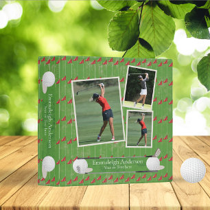 Golf Flagstick Photo Collage 3 Ring Binder