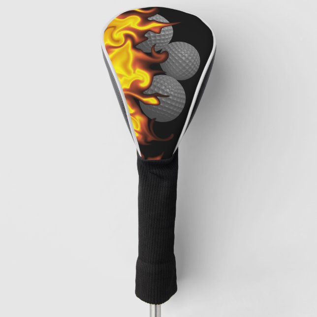 Golf Flames Golf Head Cover (Front)
