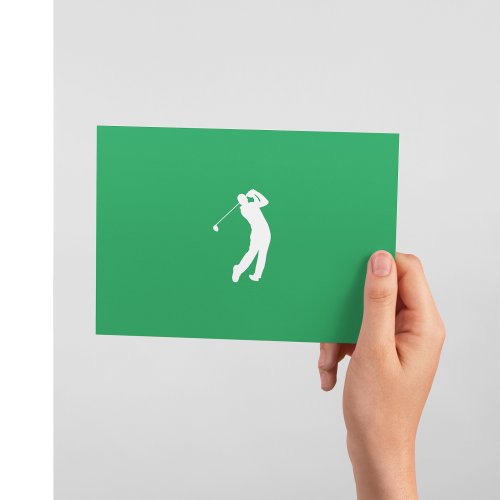 Golf flat notecard