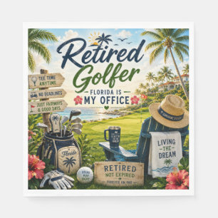 GOLF Florida RETIREMENT Tee off ParTee for golfer Napkins