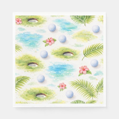 Golf Florida Themed Napkins