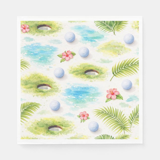 Golf Florida Themed Napkins (Front)