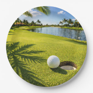 Golf Florida themed  Paper Plates