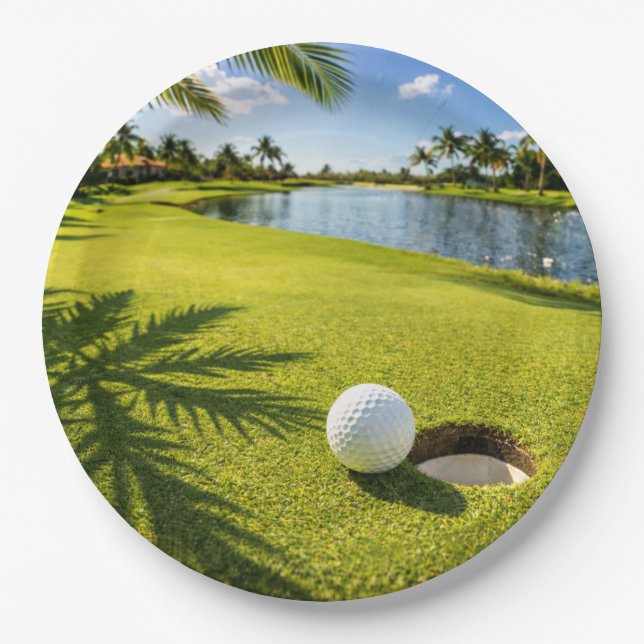 Golf Florida themed  Paper Plates (Front)