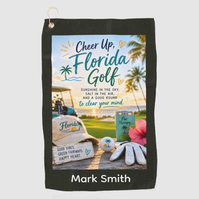 Golf Florida themed  Towel (Front)